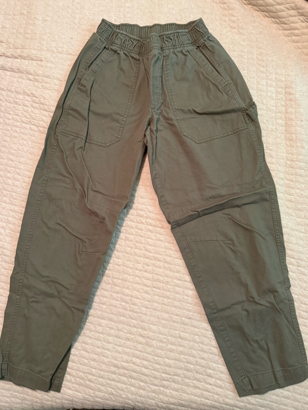 Old Navy Olive Green Straight-Leg Utility Pants